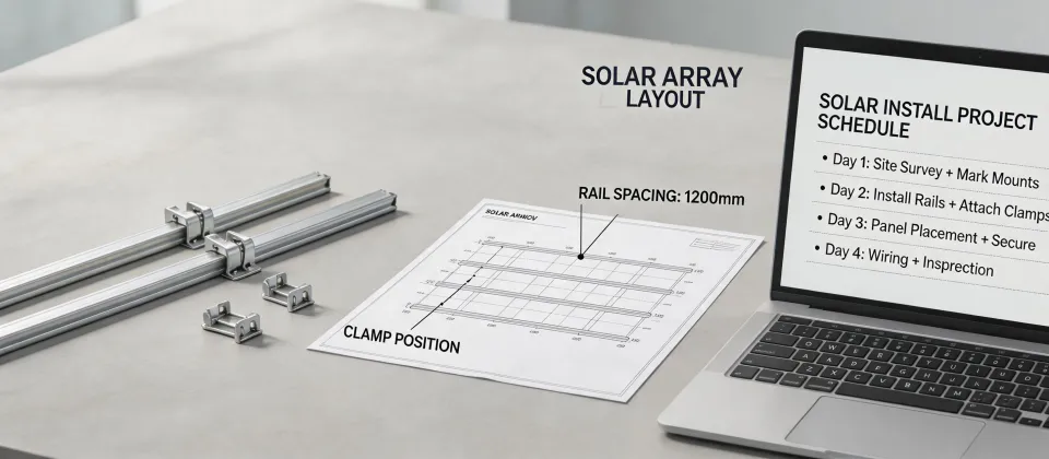 Solar mounting article visual
